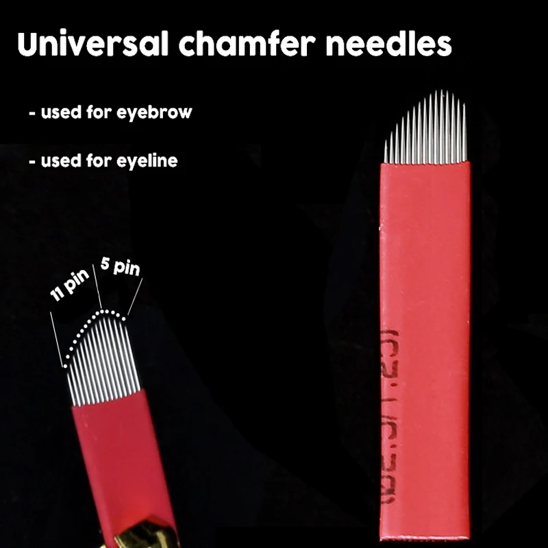 100pcs Chamfer blade 15 Pin Permanent Makeup Eyebrow Tattoo Blade Microblading Needles For 3D Embroidery Manual Tattoo Pen
100pcs Chamfer blade 15 Pin Permanent Makeup Eyebrow Tattoo Blade Microblading Needles For 3D Embroidery Manual Tattoo Pen