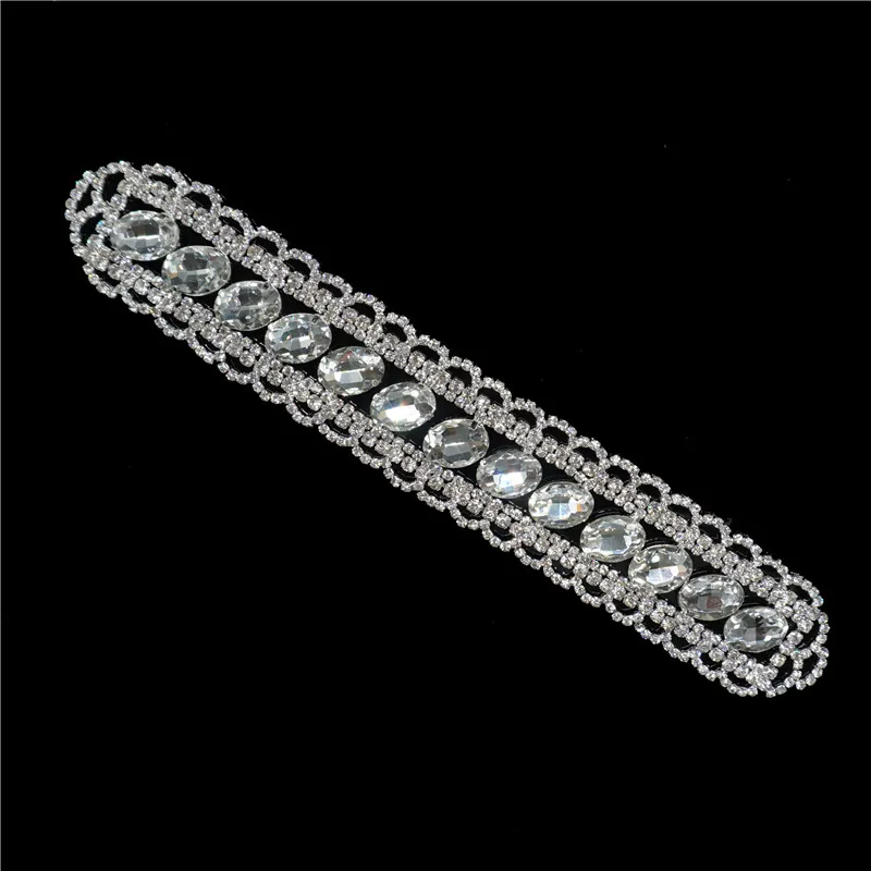 Crystal Rhinestones Chain Applique for Wedding Dress Costume Collar Necklace Silver Sewing Crafts 24*4cm
Crystal Rhinestones Chain Applique for Wedding Dress Costume Collar Necklace Silver Sewing Crafts 24*4cm