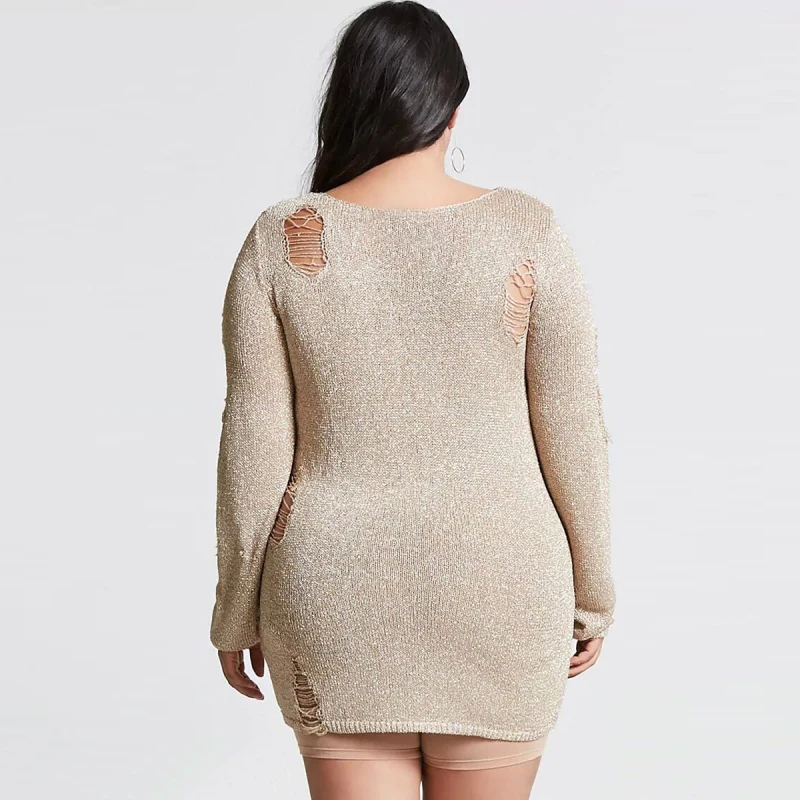 Fashion Holes Ovesized Sweater 5XL 6XL 2018 Spring Sexy Streetwear Gold Long Sleeve Pullover Sweaters Women Plus Size Clothing
Fashion Holes Ovesized Sweater 5XL 6XL 2018 Spring Sexy Streetwear Gold Long Sleeve Pullover Sweaters Women Plus Size Clothing