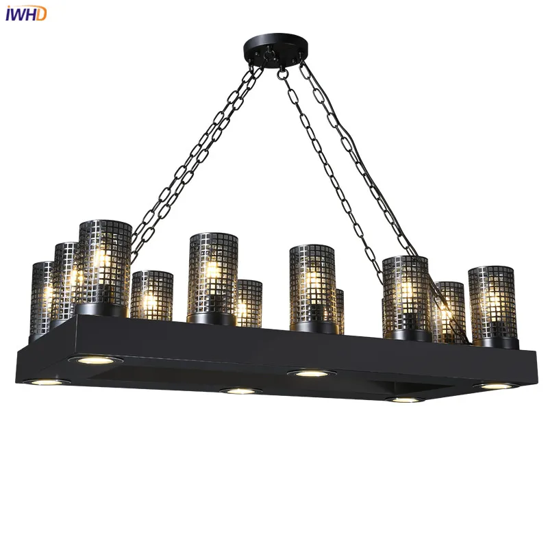 

IWHD American Country Vintage Pendant Lights Fixtures Restaurant Bar Dinning Room Loft Industrial Pendant Lighting Hanglampen