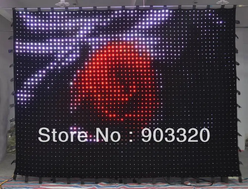 Высокая Разрешение P9 2 м * 4 22*44 968 светодиодный S PC Управление DMX512 видение Шторы