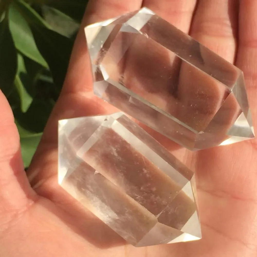 2pcs Chunky natural Clear Quartz Double Terminated Wand Rock Crystal Energy Generator Tower Reiki Healing Crystal Grids Charka
2pcs Chunky natural Clear Quartz Double Terminated Wand Rock Crystal Energy Generator Tower Reiki Healing Crystal Grids Charka