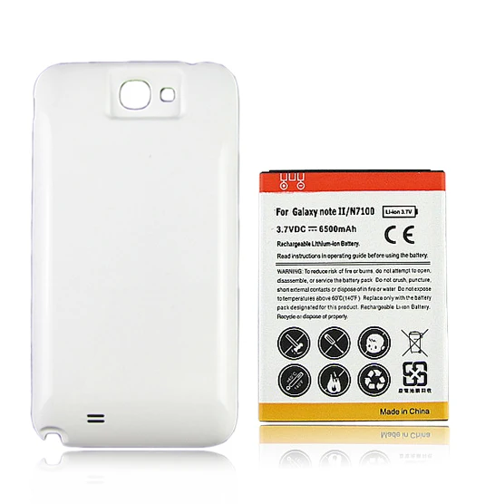 Phone Replacement Extended 6500mAh Battery + White Back Cover For Samsung Galaxy Note 2 II N7100
Phone Replacement Extended 6500mAh Battery + White Back Cover For Samsung Galaxy Note 2 II N7100