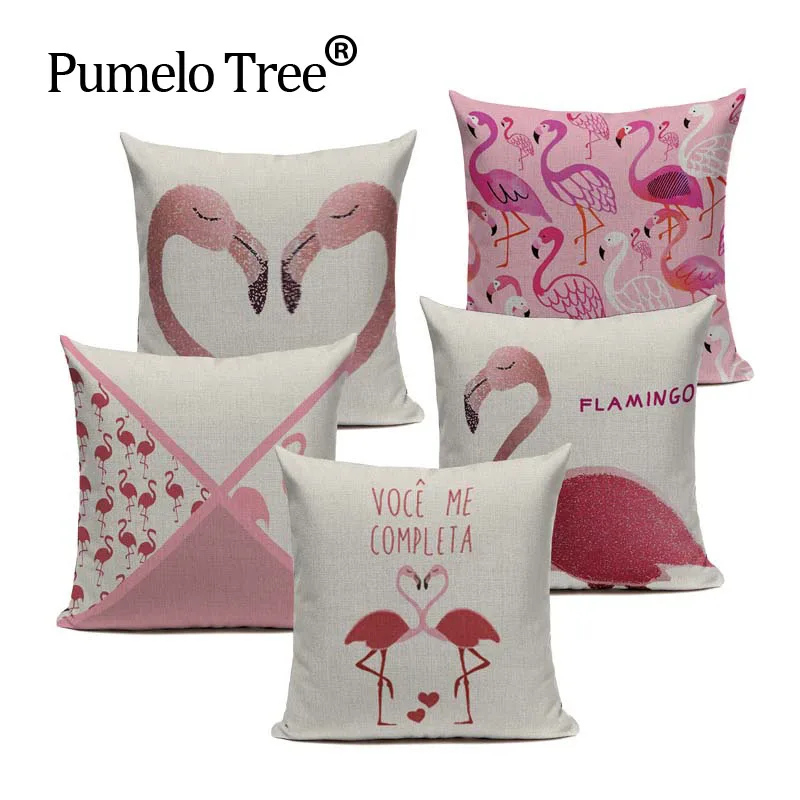 Декоративный чехол для подушки с изображением фламинго 45X45|3d pillow cover|decorative coverspillows
