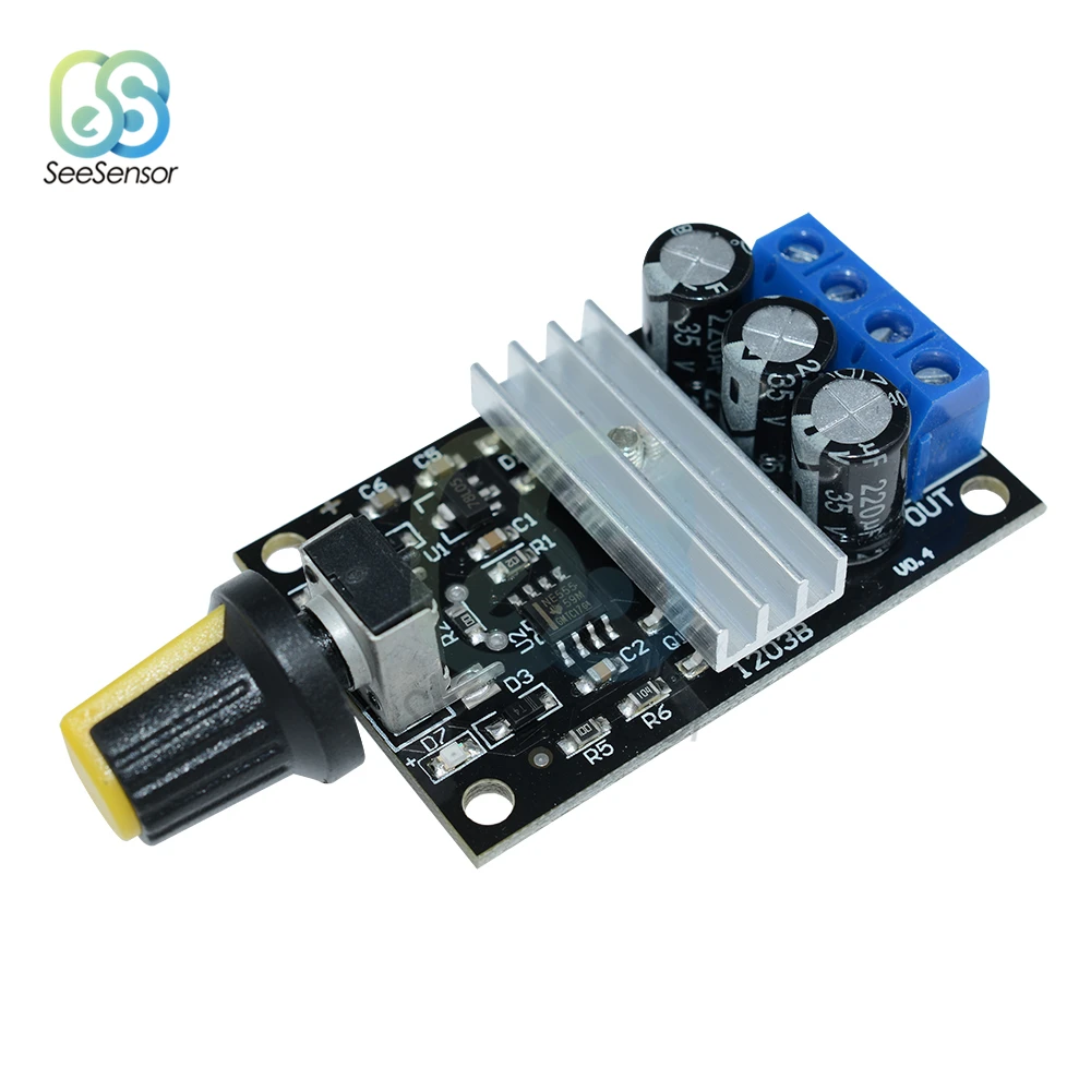 

DC 6-28V 6V 12V 24V 28V 3A 80W PWM Motor Speed Controller Regulator Adjustable Variable Speed Control With Potentiometer Switch