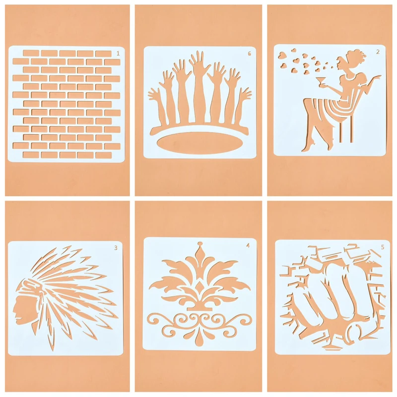 13*13cm Square Stencil Student Openwork Art Making Painting Template Embossing Accessories Sjablonen for Scrapbooking Reusable
13*13cm Square Stencil Student Openwork Art Making Painting Template Embossing Accessories Sjablonen for Scrapbooking Reusable