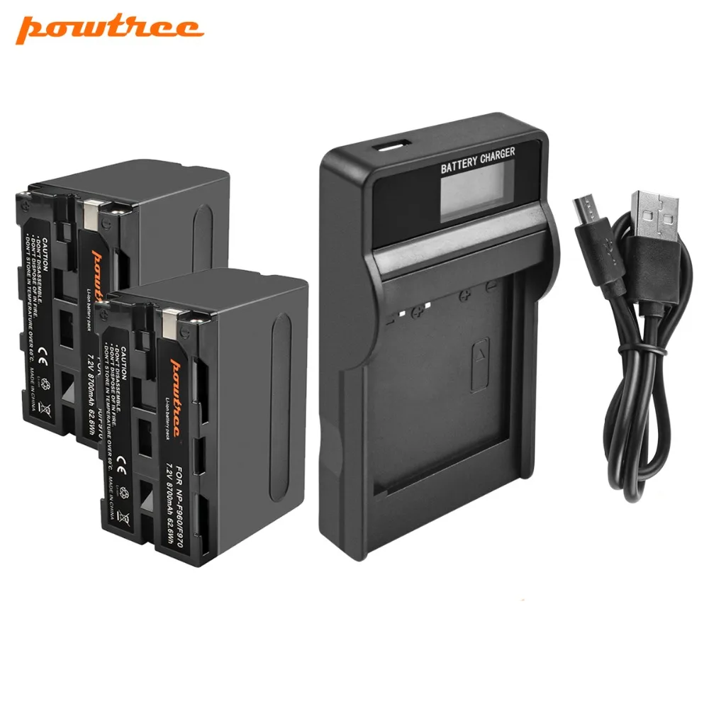 Powree для Sony 2 шт. 7,2 в 8700 мАч NP F960 NP-F960 NPF960 NP F950 NP F970 аккумулятор + зарядное устройство для ЖК-дисплея
Powree для Sony 2 шт. 7,2 в 8700 мАч NP F960 NP-F960 NPF960 NP F950 NP F970 аккумулятор + зарядное устройство для ЖК-дисплея