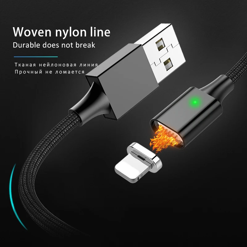 ! ACCEZZ Магнитный Micro USB кабель для iPhone 6 7 8 Plus X XR XS type C samsung S8 S9 Быстрая зарядка данных