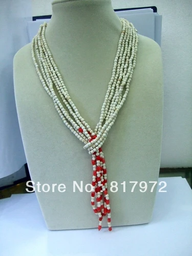 6 Rows 4mm bead White Stone howlite Bead Stone Multilayer Dangle Necklace Party Woman Gift
6 Rows 4mm bead White Stone howlite Bead Stone Multilayer Dangle Necklace Party Woman Gift