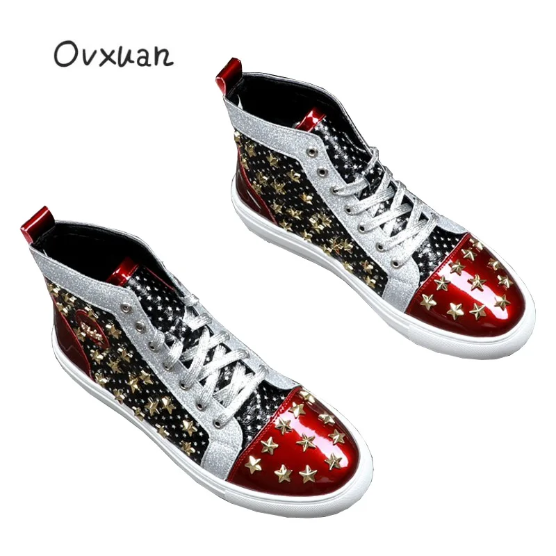OVXUAN Autumn Mens Ankle Work Boots Metal Star Rivet Oxford High Platform Shoes for Male Party Dress Casual Leather Botas 2021
OVXUAN Autumn Mens Ankle Work Boots Metal Star Rivet Oxford High Platform Shoes for Male Party Dress Casual Leather Botas 2021