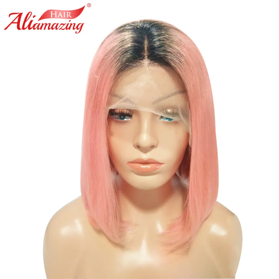 Ali Amazing Hair Dark Roots Pink Short Bob Lace Front Human Hair Wigs Pre Plucked Remy Ombre Lace Wig with Baby Hair
Ali Amazing Hair Dark Roots Pink Short Bob Lace Front Human Hair Wigs Pre Plucked Remy Ombre Lace Wig with Baby Hair