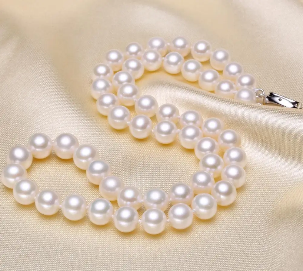 Women Gift word 925 Sterling real Freshwater pearl necklace chain clavicle 925 clasp near her mother gift circle o
Women Gift word 925 Sterling real Freshwater pearl necklace chain clavicle 925 clasp near her mother gift circle o