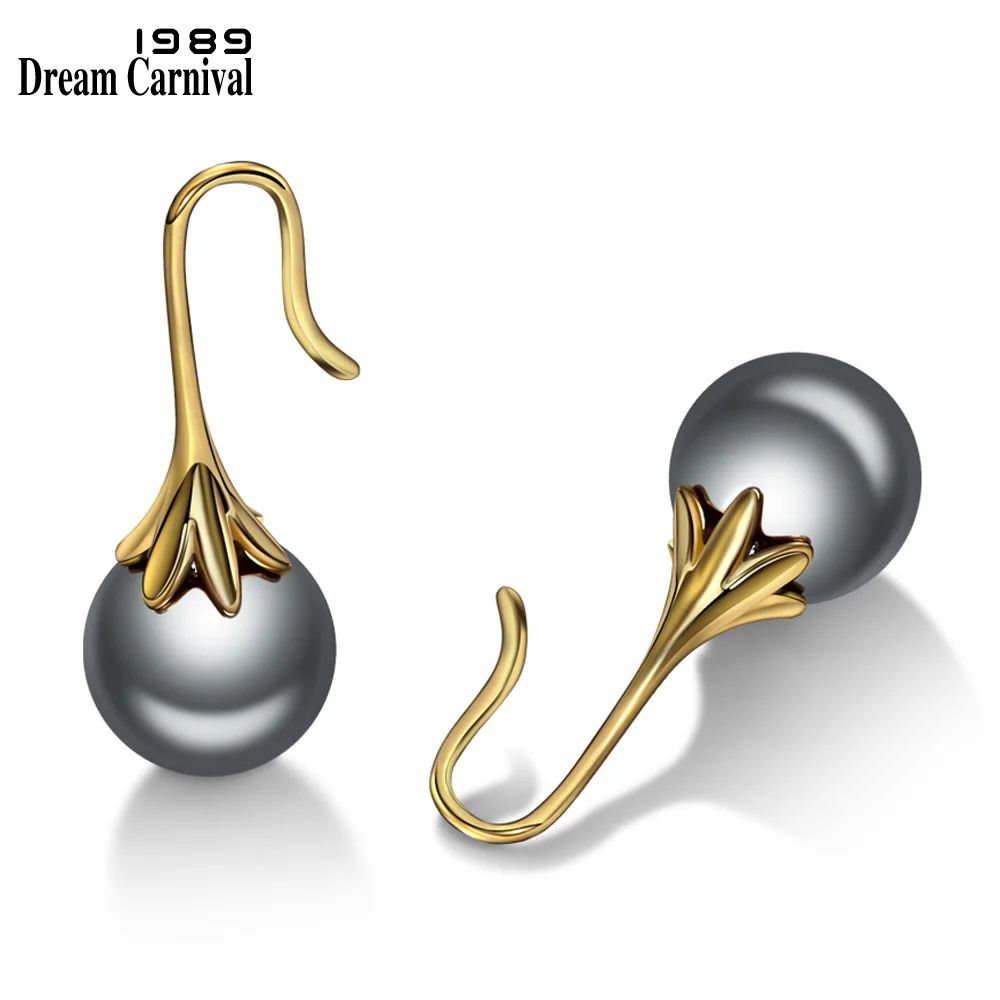 Женские серьги с жемчугом DreamCarnival, праздничные ювелирные украшения 12 мм серого и золотого цвета, WE3654G, 1989
Женские серьги с жемчугом DreamCarnival, праздничные ювелирные украшения 12 мм серого и золотого цвета, WE3654G, 1989