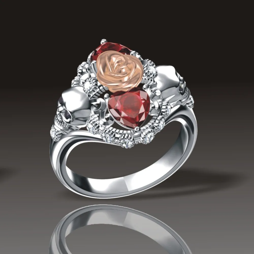 jingyang Gothic Skull Flower Rose Rings For Women Girls Silver Plated Austrian Crystal CZ Luxury Jewelry Punk Fashion Gifts Ring
jingyang Gothic Skull Flower Rose Rings For Women Girls Silver Plated Austrian Crystal CZ Luxury Jewelry Punk Fashion Gifts Ring