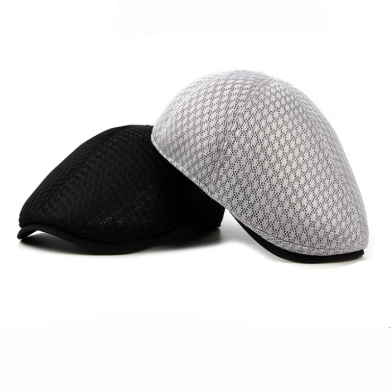 HT1377 Korea Style Summer Sun Cap Hats Plain Solid Black White Grey Ivy Cabbie Flat Caps Breathable Mesh Men Women Beret Caps
HT1377 Korea Style Summer Sun Cap Hats Plain Solid Black White Grey Ivy Cabbie Flat Caps Breathable Mesh Men Women Beret Caps