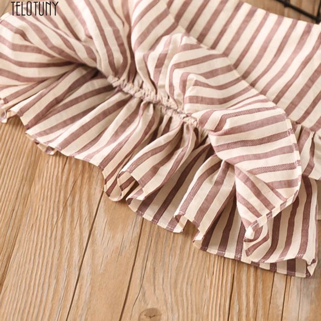 TELOTUNY baby girl summer sleeveless suit Kids Ruffled sling set Outfits Clothes Stripe Ruffles Vest T-Shirt+Shorts Set Z0102
TELOTUNY baby girl summer sleeveless suit Kids Ruffled sling set Outfits Clothes Stripe Ruffles Vest T-Shirt+Shorts Set Z0102