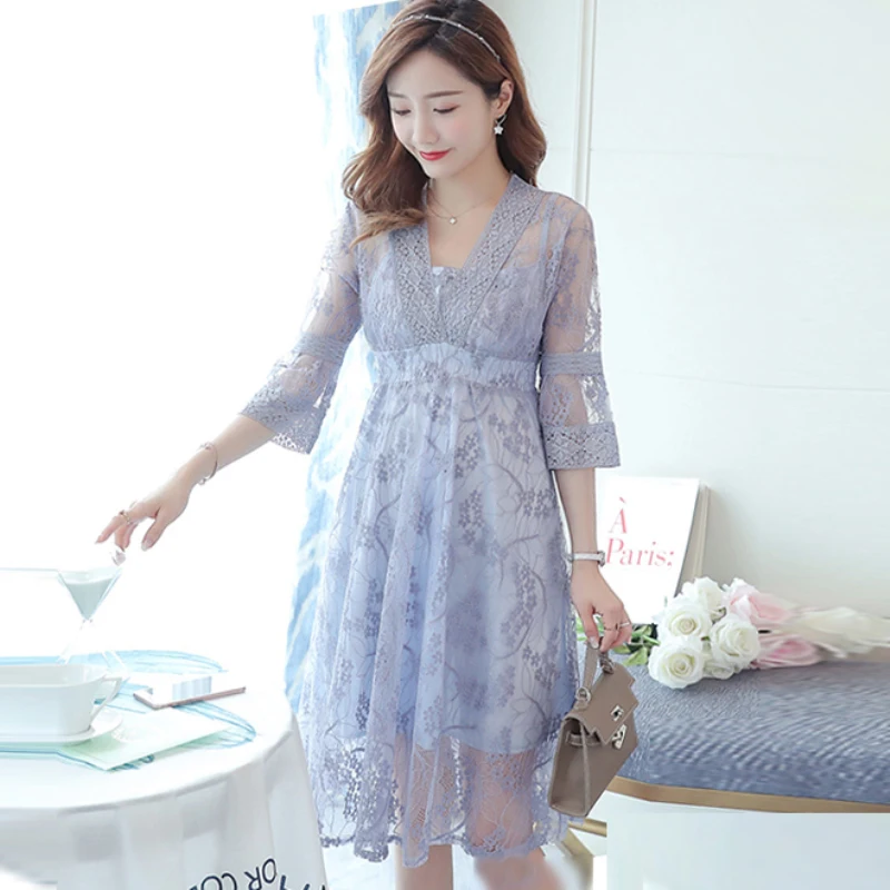 Maternity Summer Lace Dress for Pregnant Plus Size Loose Elegant Clothes Pregnancy Party Beach Cute Dresses 3 colors + Bandeau
Maternity Summer Lace Dress for Pregnant Plus Size Loose Elegant Clothes Pregnancy Party Beach Cute Dresses 3 colors + Bandeau