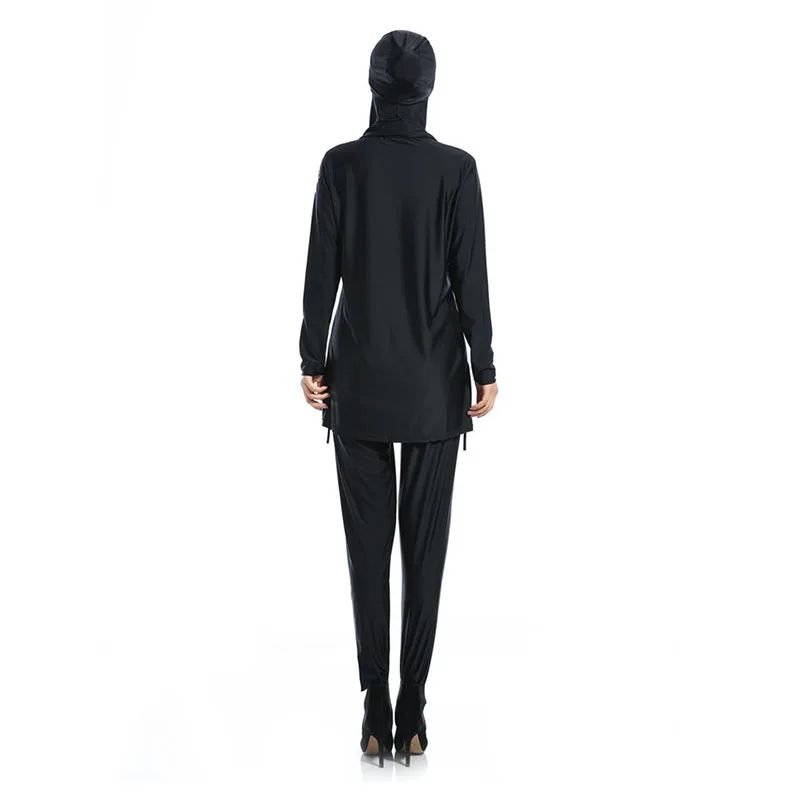 Islamic swim wear Muslim Costume Swimwear Hijab Modest Swimsuit for Women modest swimwear Black/Dark blue/Dark Red/Dark | Спорт и
