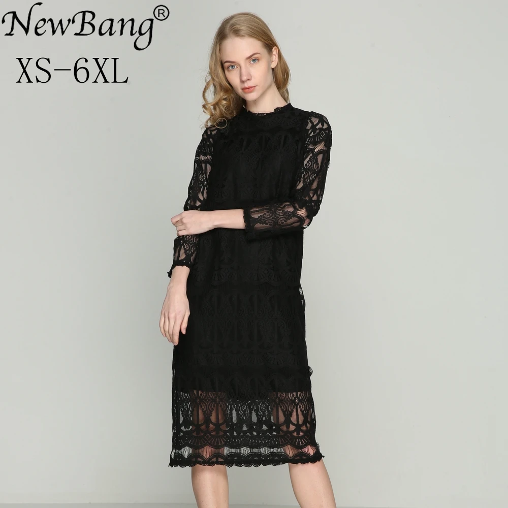 NewBang Brand 4XL 5XL 6XL Plus Size Dress Long Women Lace Dress Summer Dresses Big Sizes Turtleneck Vestido Women
NewBang Brand 4XL 5XL 6XL Plus Size Dress Long Women Lace Dress Summer Dresses Big Sizes Turtleneck Vestido Women
