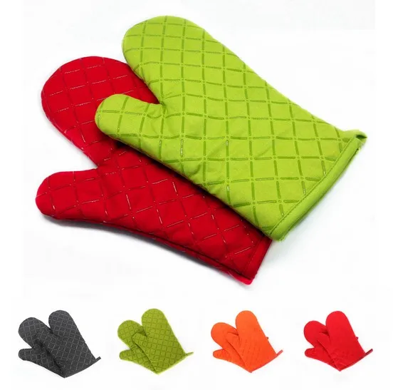 

1PAIR Microwave Oven Gloves Insulation Silicone Oven Mitts Non-Slip Kitchen BBQ Cooking Gloves Bakeware Cake Tool LB 201