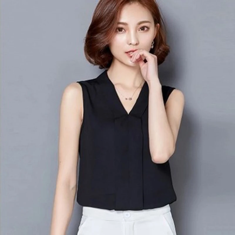 New 2018 Summer Women Chiffon Blouse Shirt Sexy V-neck Sleeveless Ladies Top Blouses Shirts Female Office Tops Blusas Plus Size
New 2018 Summer Women Chiffon Blouse Shirt Sexy V-neck Sleeveless Ladies Top Blouses Shirts Female Office Tops Blusas Plus Size