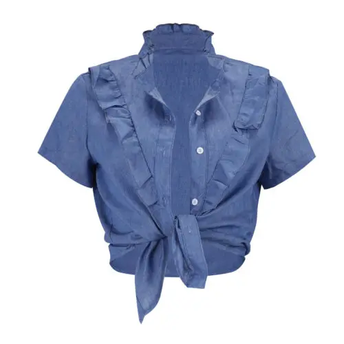 2019 Fashion Women Ruffle Short Sleeve Blouse Top Summer Casual Loose Ladies Short Ruffles Tops Female Button Blouses & Shirts
2019 Fashion Women Ruffle Short Sleeve Blouse Top Summer Casual Loose Ladies Short Ruffles Tops Female Button Blouses & Shirts