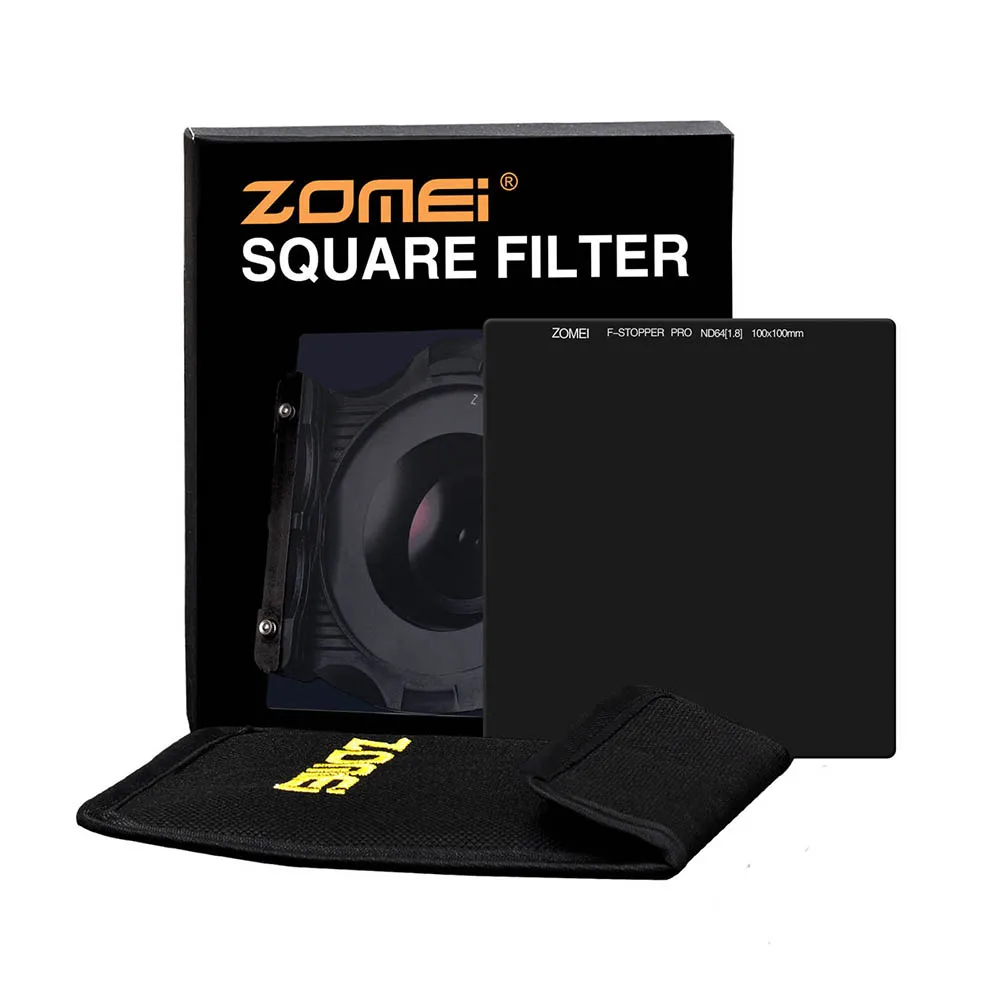 Zomei 100mm ND64 Square Filter HD Optical Glass 100x100mm 6-Stop Neutral Density ND Filter For Cokin Z Lee Hitech 100mm Holder
Zomei 100mm ND64 Square Filter HD Optical Glass 100x100mm 6-Stop Neutral Density ND Filter For Cokin Z Lee Hitech 100mm Holder