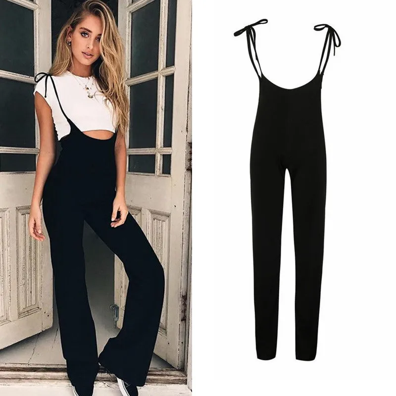 Bodycon solid Black V-neck Romper backless strap Polyester Jumpsuit one pieces Trendy Women Ladies Sleeveless
Bodycon solid Black V-neck Romper backless strap Polyester Jumpsuit one pieces Trendy Women Ladies Sleeveless