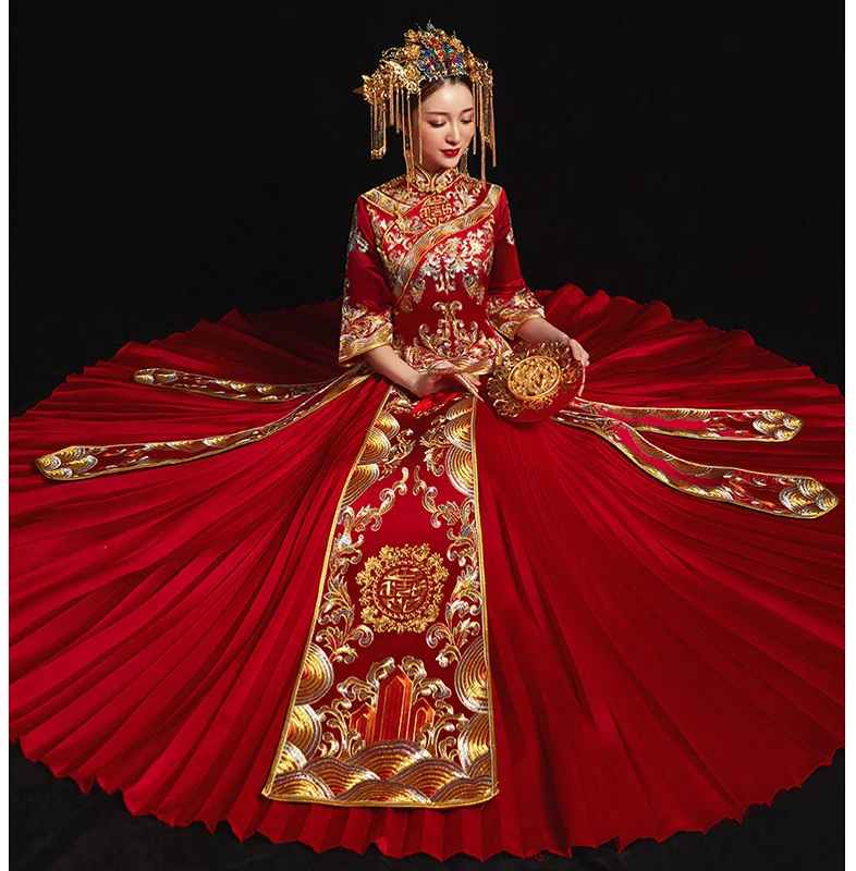 Китайский стиль, свадебное платье, свадебное платье с вышивкой, cheongsam, элегантные тостовые костюмы, за рубежом, традиционная невеста, Qipao, пла...
Китайский стиль, свадебное платье, свадебное платье с вышивкой, cheongsam, элегантные тостовые костюмы, за рубежом, традиционная невеста, Qipao, пла...