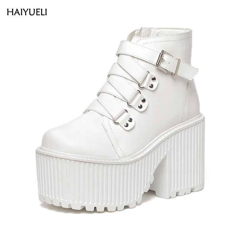 Botas Y Botines Mujer 2017 Designer Rock Style Platform Boots Punk Martin Boots Fashion Motorcycle Boots Black Ankle Boots
Botas Y Botines Mujer 2017 Designer Rock Style Platform Boots Punk Martin Boots Fashion Motorcycle Boots Black Ankle Boots