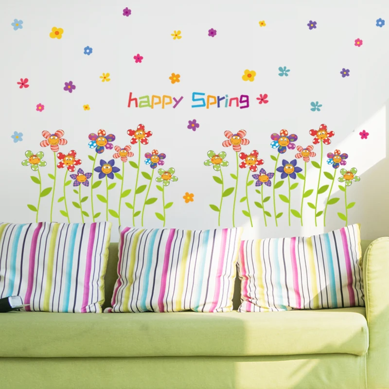 Наклейка на стену в виде подсолнуха водостойкая|bathroom wall decal|wall decalswall poster |