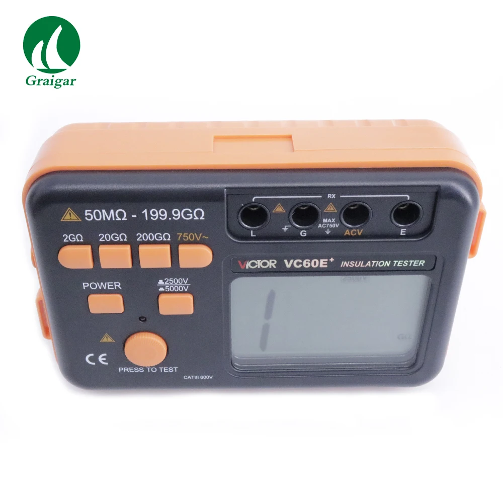 Новый тип Victor VC60E + цифровой тестер изоляции 50 м ~ 199 9 г Ом 2500 В 5000 в Megger MegOhm