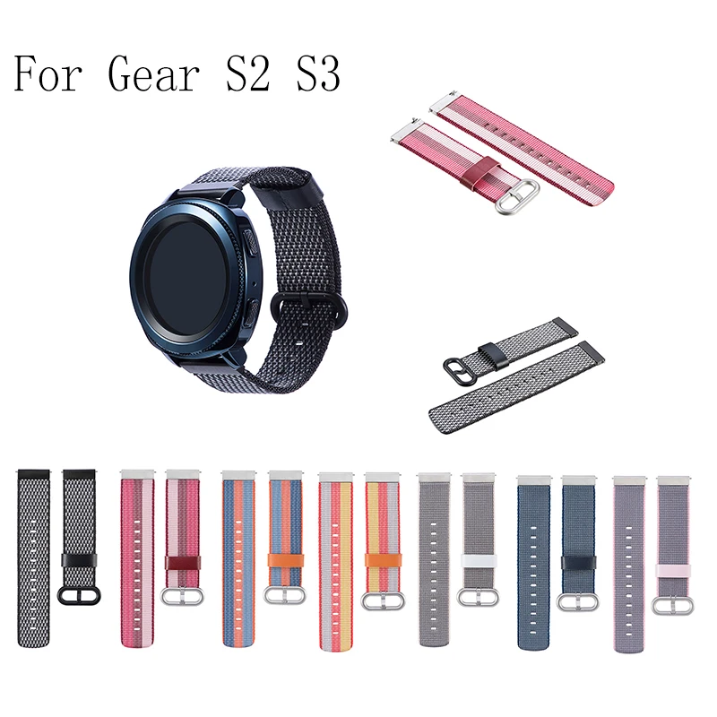 Fivstr 20 мм/22 мм тканый нейлоновый ремешок для наручных часов ремень Samsung Gear S2 S3