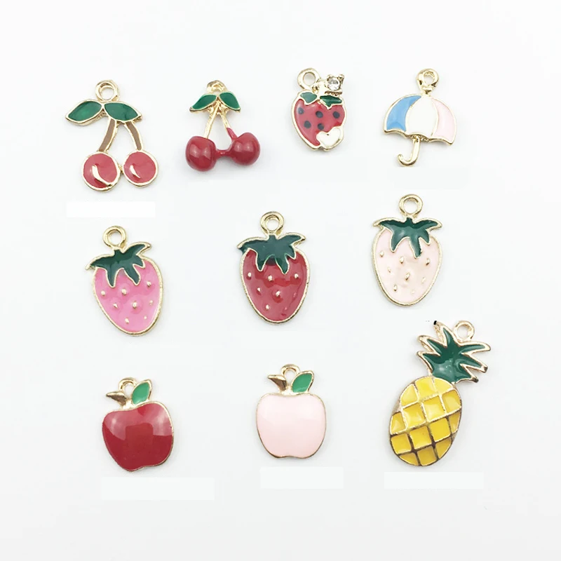 10pcs/pack Fruit Enamel Charms For Earrings Making Cherry Alloy Floating Pendant fit Bracelet Necklace Jewelry Accessories YZ059
10pcs/pack Fruit Enamel Charms For Earrings Making Cherry Alloy Floating Pendant fit Bracelet Necklace Jewelry Accessories YZ059