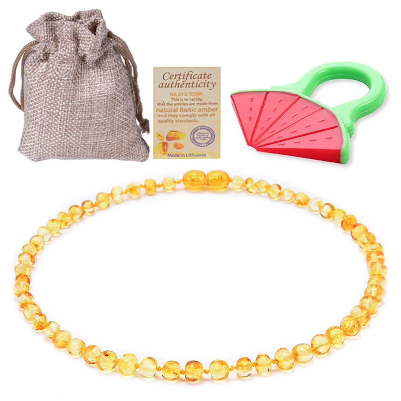 Baltic Ambers Teething Necklace for Baby (Unisex) (Lemon) Natural Certificated Oval Baltic Jewelry with The Highest Quality
Baltic Ambers Teething Necklace for Baby (Unisex) (Lemon) Natural Certificated Oval Baltic Jewelry with The Highest Quality