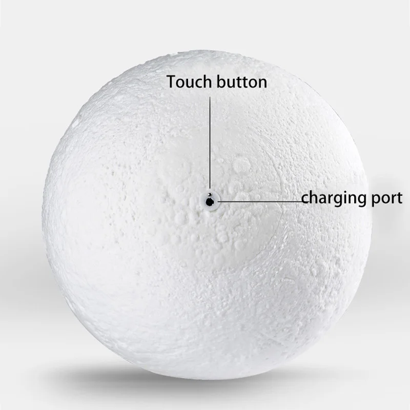 Rechargeable 3D Print Moon Lamp 2 Color Change Touch Switch Bedroom Bookcase Night Light Home Decor Creative Gift
Rechargeable 3D Print Moon Lamp 2 Color Change Touch Switch Bedroom Bookcase Night Light Home Decor Creative Gift