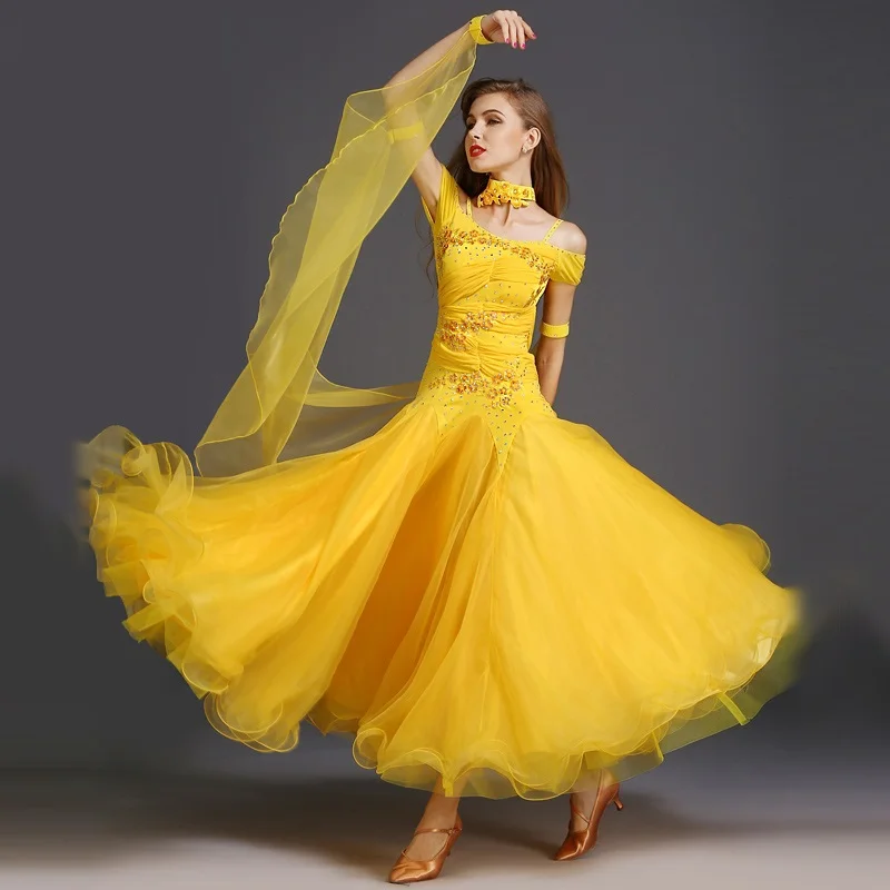 4Pcs Waltz Dance Dress Ballroom Dance Competition Dresses Standard Dance Custome Women Dancing Waltz Performance Suit B-6156
4Pcs Waltz Dance Dress Ballroom Dance Competition Dresses Standard Dance Custome Women Dancing Waltz Performance Suit B-6156