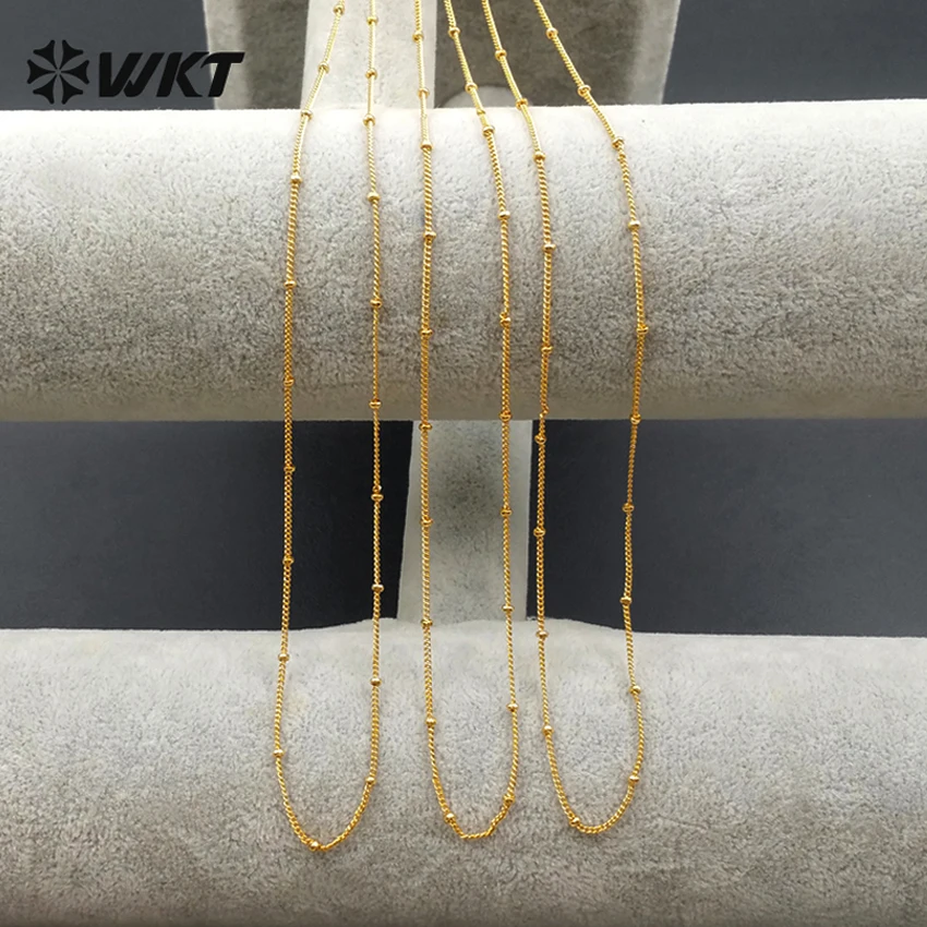 WT-N1062 WKT Wholesale New Arrival Brass Rosary For Necklace Jewelry Stellite Beads Chain Each Size Can Be Available | Украшения и