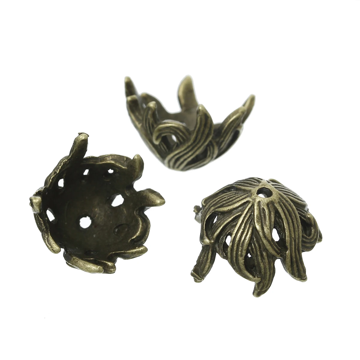 Zinc metal alloy Beads Caps Flower Antique Bronze (Fits 16mm Beads) 17mm( 5/8") x 15mm( 5/8"), 5 PCs new
Zinc metal alloy Beads Caps Flower Antique Bronze (Fits 16mm Beads) 17mm( 5/8") x 15mm( 5/8"), 5 PCs new