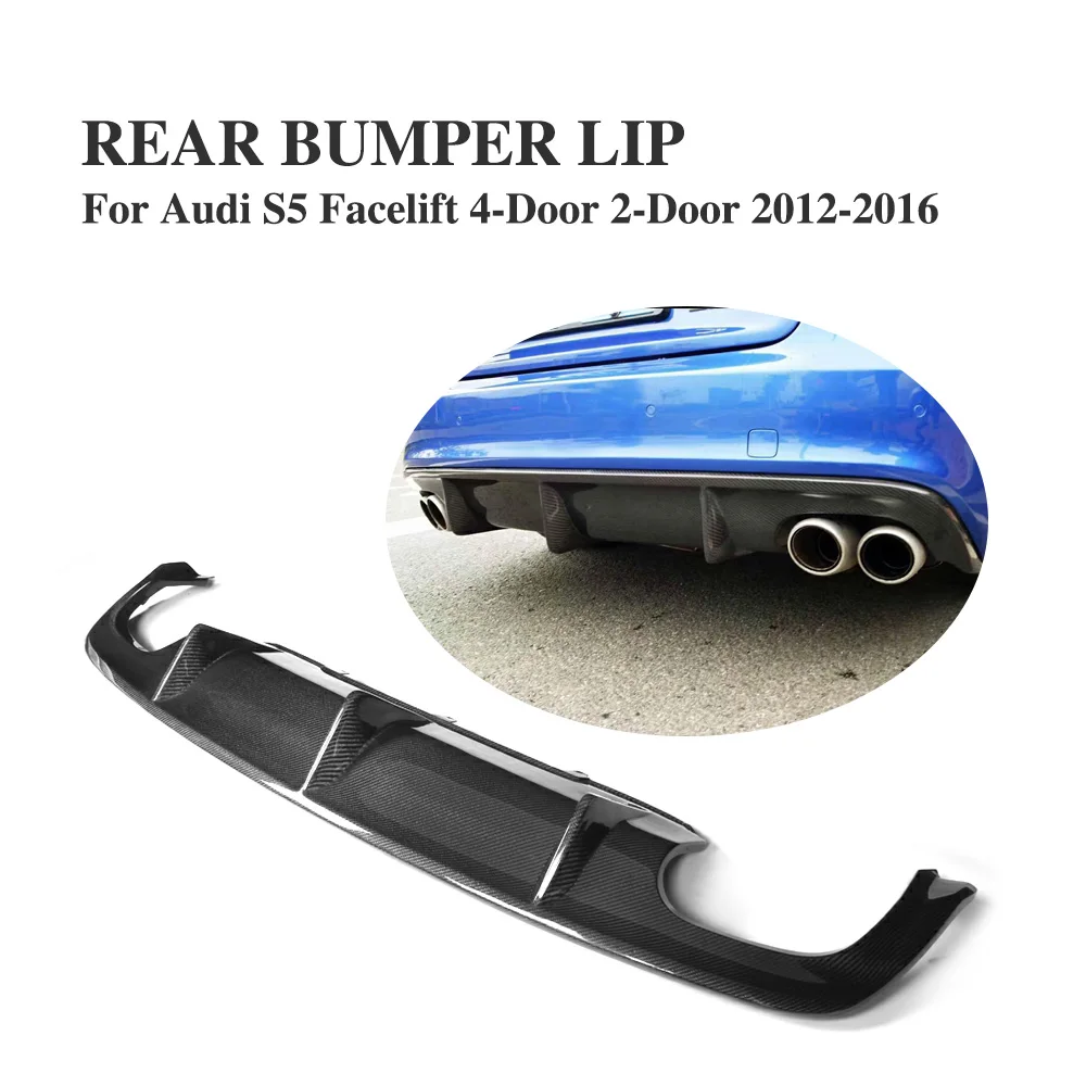 For Audi S5 4-Door 2-Door Convertible Coupe 2012-2016 Carbon Fiber Rear Bumper Diffuser Lip Spoiler External Car Accessories
For Audi S5 4-Door 2-Door Convertible Coupe 2012-2016 Carbon Fiber Rear Bumper Diffuser Lip Spoiler External Car Accessories