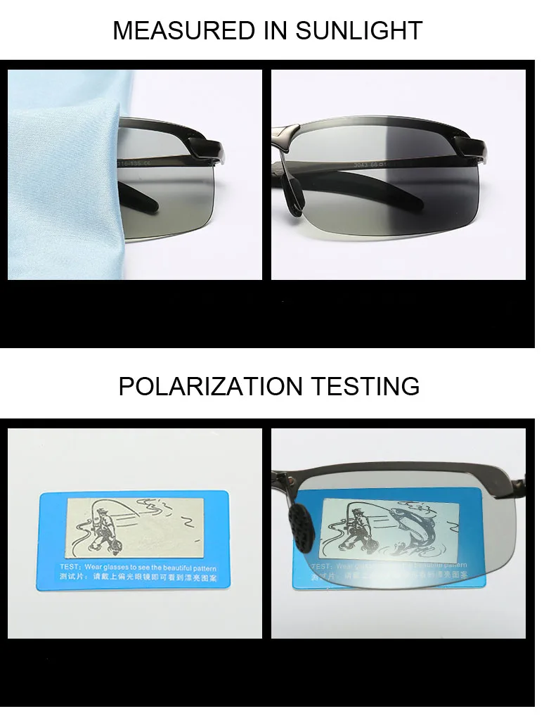 DUOYUANSE Classic Driving Photochromic Sunglasses Men Polarized Chameleon Discoloration Sun glasses for men Anti-glare Goggles
DUOYUANSE Classic Driving Photochromic Sunglasses Men Polarized Chameleon Discoloration Sun glasses for men Anti-glare Goggles