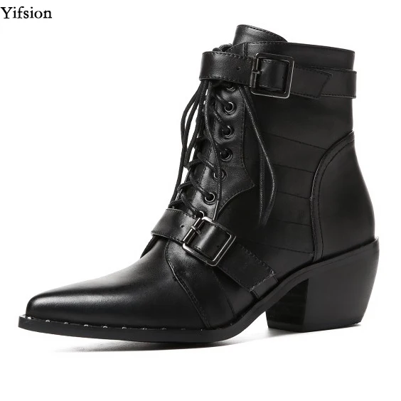 Olomm New Women Winter Leather Ankle Boots Square High Heels Shoes Charm Pointed Toe Sexy Black Club Shoes Women US Size 4-10
Olomm New Women Winter Leather Ankle Boots Square High Heels Shoes Charm Pointed Toe Sexy Black Club Shoes Women US Size 4-10