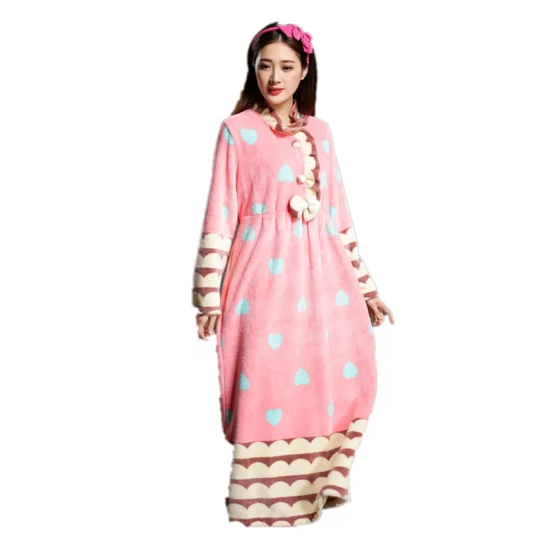 XXXL euro Autumn snow winter princess long sleepwear nightdress home clothes ladies long Nightgowns Warm and luxurious flannel
XXXL euro Autumn snow winter princess long sleepwear nightdress home clothes ladies long Nightgowns Warm and luxurious flannel