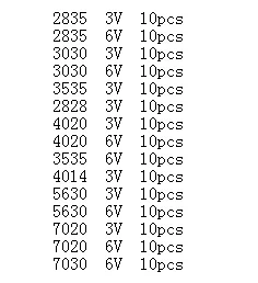 LED LCD Backlight TV Application High Power LED Backlight 3V 6V Assorted Pack Kit 150 unids(15 value x 10 unids) Cool white
LED LCD Backlight TV Application High Power LED Backlight 3V 6V Assorted Pack Kit 150 unids(15 value x 10 unids) Cool white