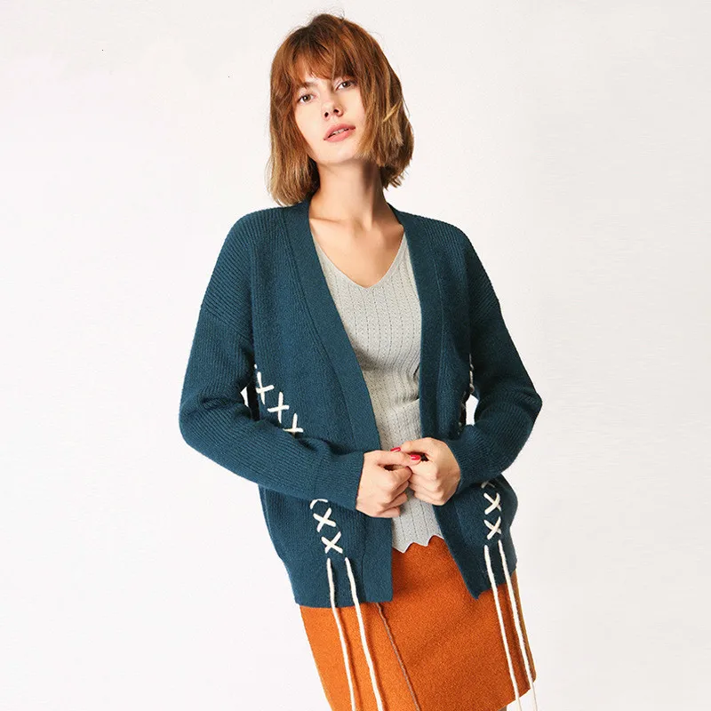 2019 Sale Belt Cardigan Feminino Jumper Autumn New Pattern Sweater Loose Coat Suit-dress V Lead Knitting Cardigan Chalaza Woman
2019 Sale Belt Cardigan Feminino Jumper Autumn New Pattern Sweater Loose Coat Suit-dress V Lead Knitting Cardigan Chalaza Woman