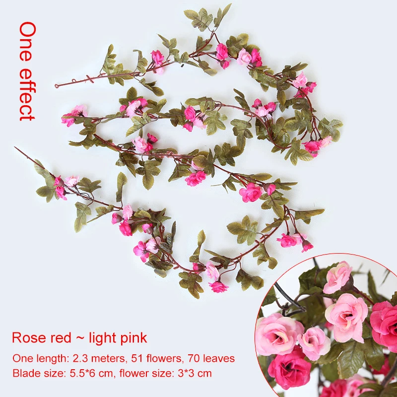Artificial Flowers DIY Rose Flower Vine Flores Wedding Decoration Wall Artificial Plants Home Decoration Plastic Flower Rattan
Artificial Flowers DIY Rose Flower Vine Flores Wedding Decoration Wall Artificial Plants Home Decoration Plastic Flower Rattan