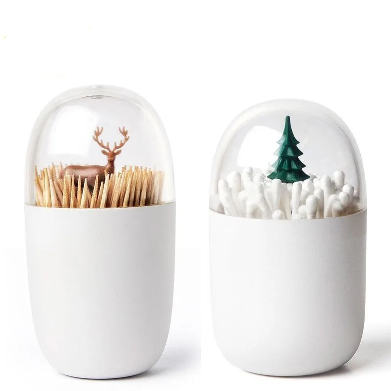 FEIGO 1Pcs Transparent Lid Plant/Animal Toothpick Storage Boxs Cotton Swab Cotton Swab Toothpick Box Household Storage Tank F105
FEIGO 1Pcs Transparent Lid Plant/Animal Toothpick Storage Boxs Cotton Swab Cotton Swab Toothpick Box Household Storage Tank F105