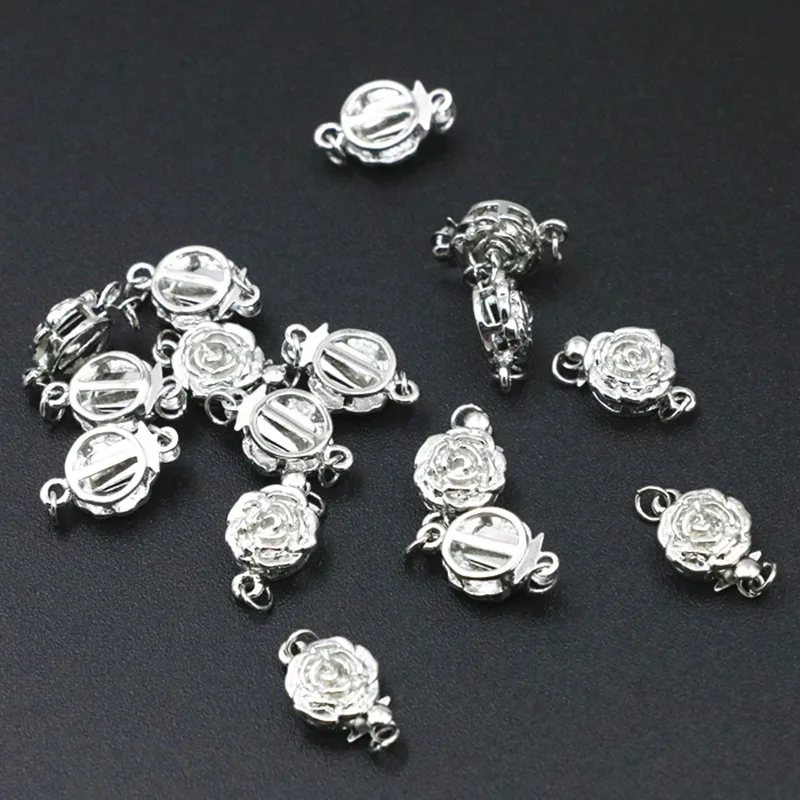 5pcs Rose Flower Clasp Hooks For DIY Jewelry Making 10mm Necklace Bracelet Alloy Silver-Color Wholesale Accessories Finding A85
5pcs Rose Flower Clasp Hooks For DIY Jewelry Making 10mm Necklace Bracelet Alloy Silver-Color Wholesale Accessories Finding A85