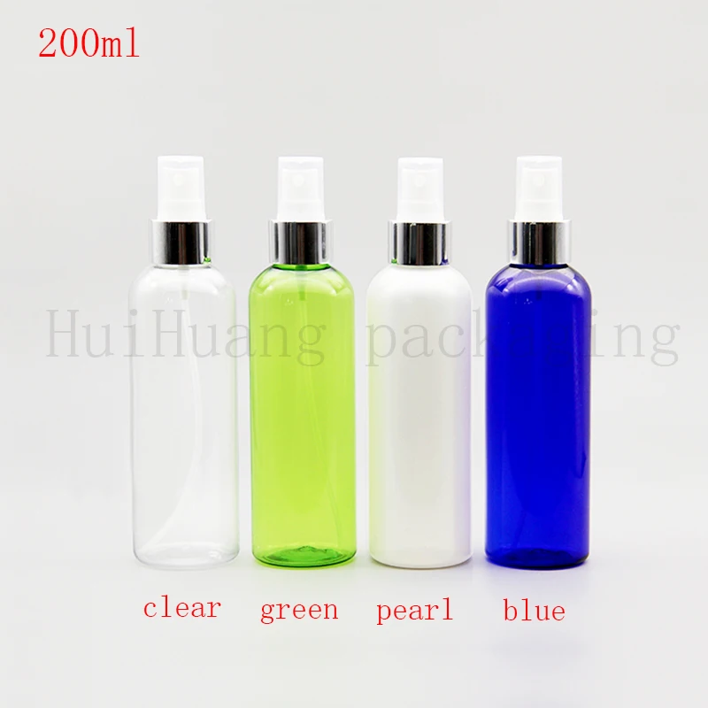 40pcs 200ml Empty blue green clear pearl Refillable silver collar Spray plastic Bottle Perfume Sprayer Cosmetic Atomizers
40pcs 200ml Empty blue green clear pearl Refillable silver collar Spray plastic Bottle Perfume Sprayer Cosmetic Atomizers