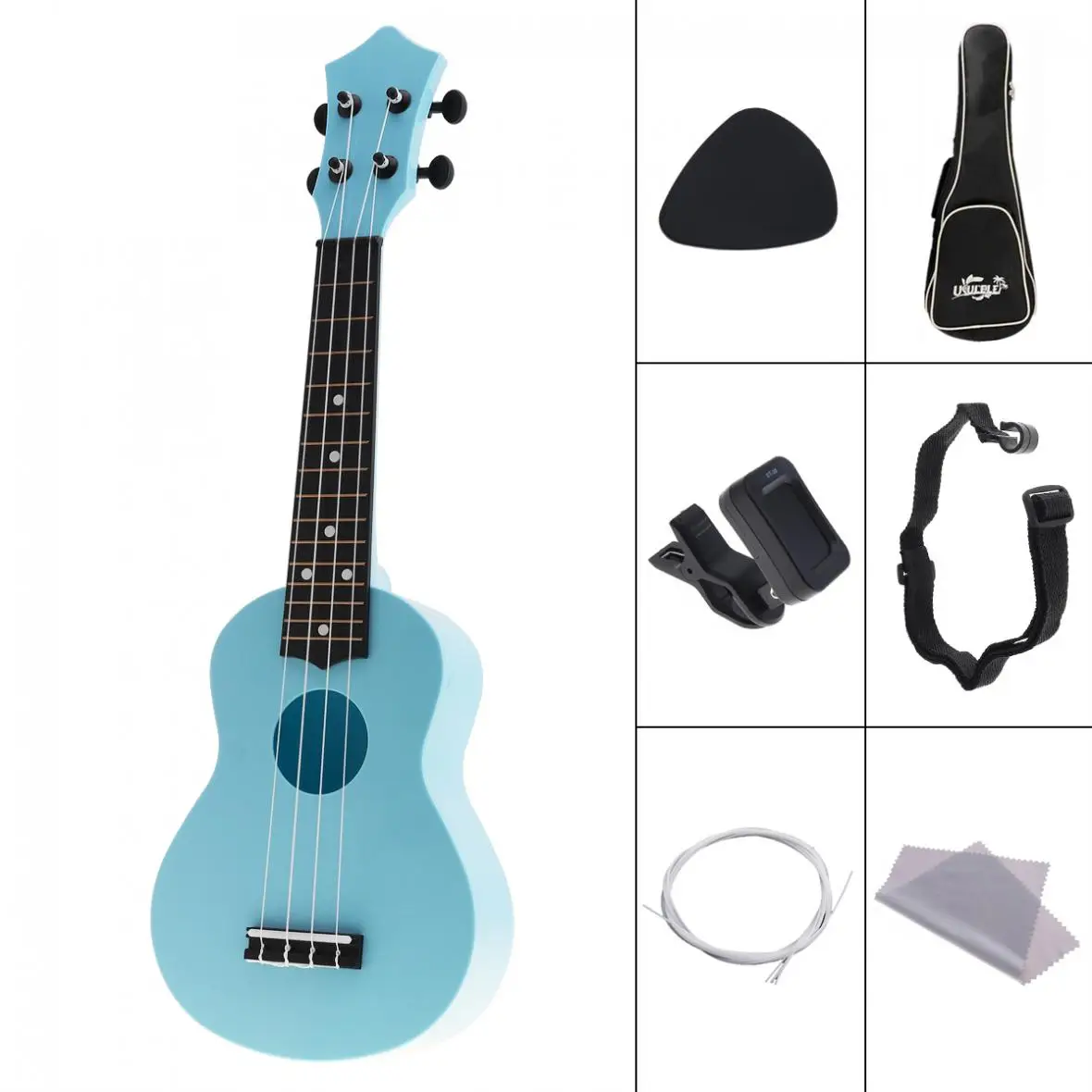 4 Strings 21 Inch ABS Ukulele Full Kits Acoustic Colorful Hawaii Guitar Guitarra Instrument for Children and Music Beginner
4 Strings 21 Inch ABS Ukulele Full Kits Acoustic Colorful Hawaii Guitar Guitarra Instrument for Children and Music Beginner